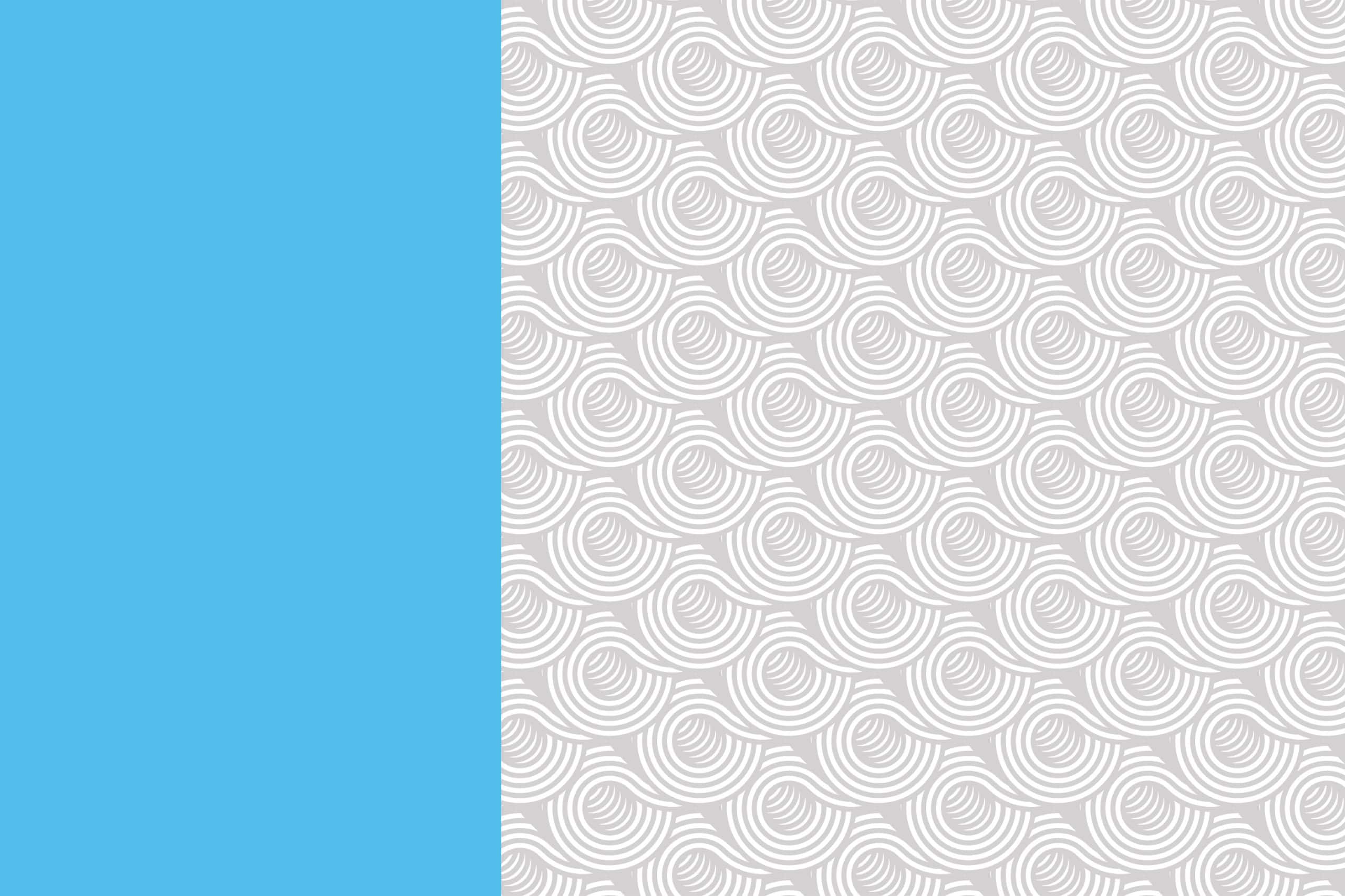 A visually pleasing graphic by Millworks Web Design & Graphics features a vertically split design. The left side is a solid light blue color, while the right side displays a repetitive, wave-like pattern in light gray and white, creating a textured appearance perfect for digital marketing campaigns.