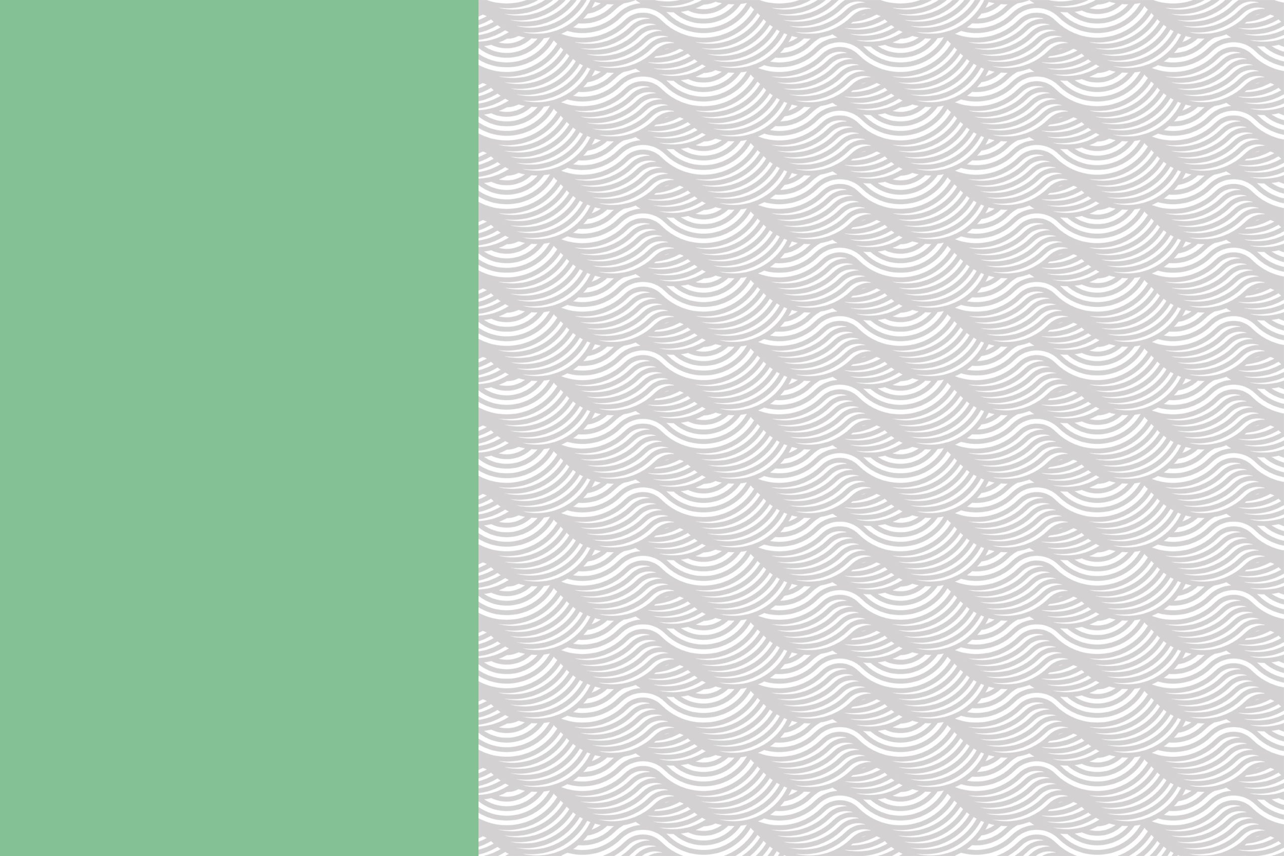 A vertical image with a green solid color band on the left side, covering about one-quarter of the width. The rest features a repetitive wavy pattern in light gray and white, reflecting Millworks Web Design & Graphics expertise in creating visually appealing custom websites.