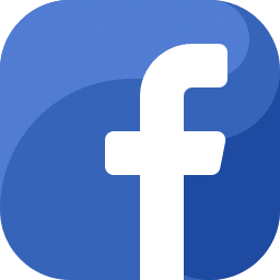 The image is the Facebook logo, featuring a white lowercase letter "f" on a blue background with rounded corners. The blue shades transition smoothly from light to dark, inviting you to follow me through your social journey.