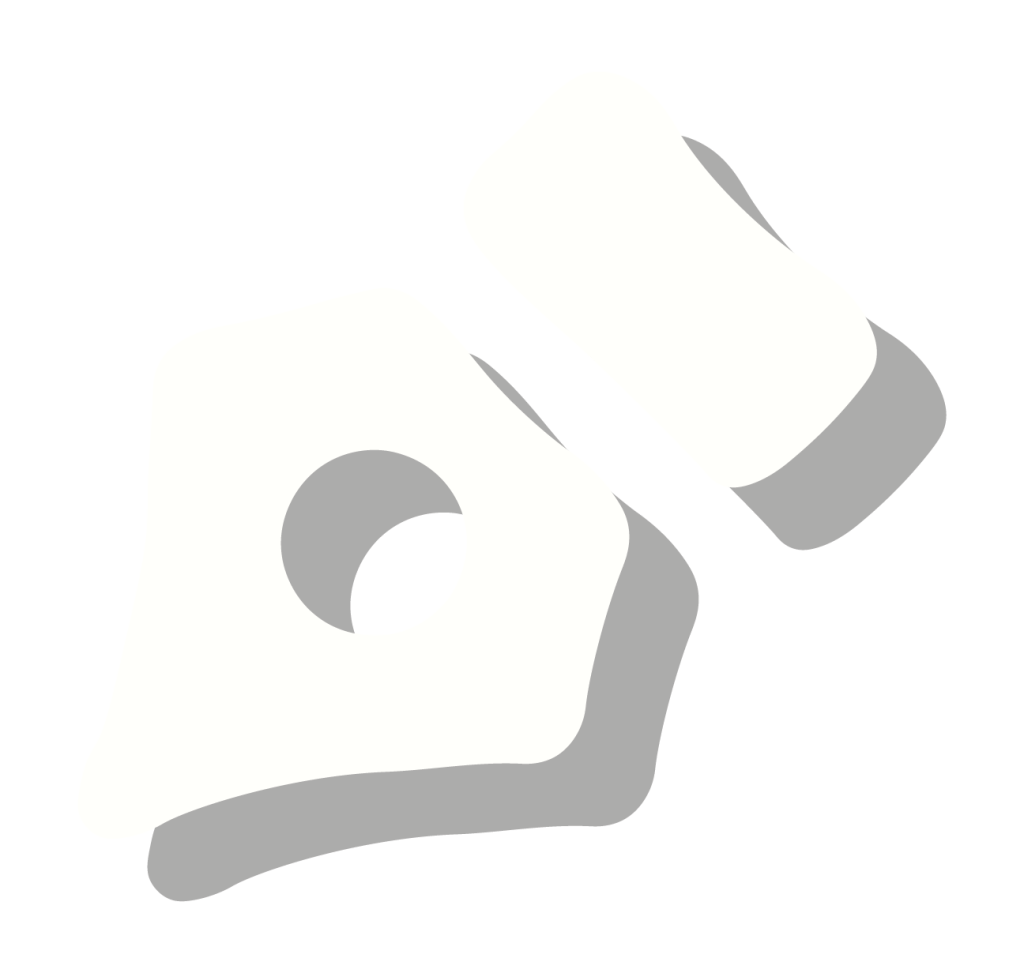 Abstract illustration featuring two irregular white shapes with grey drop shadows on a light grey background. One shape has a circular hole in the center; the other is elongated and curved, subtly evoking the dynamic forms found in shirk trucking.